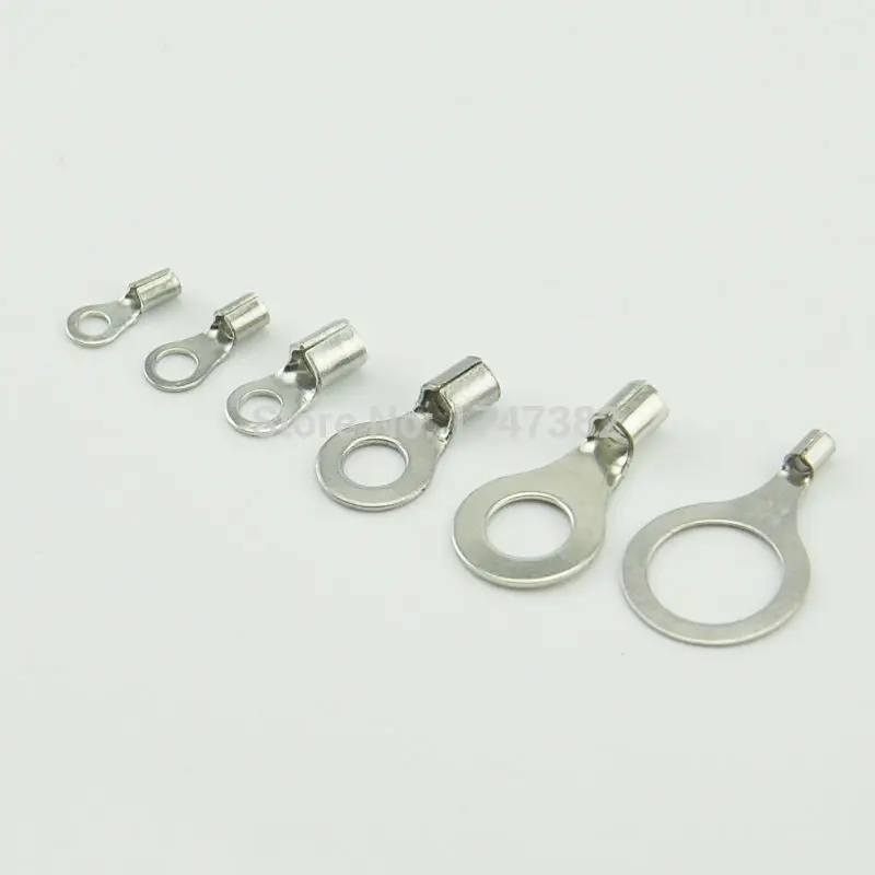 100 шт. RNB5.5-4 неизолированный кольцевой терминал Электрический провод обжимной