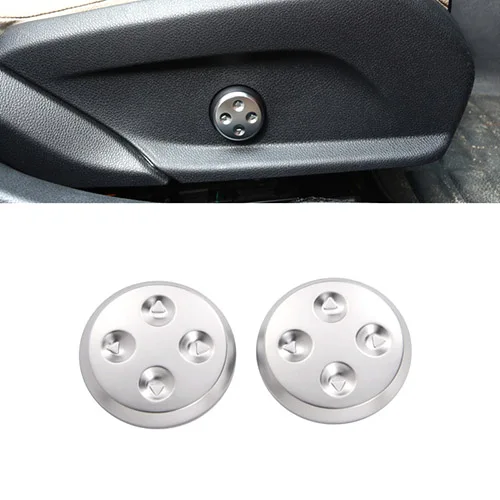 Sliver Button Cover Для Mercedes Benz E C GLC GLS класс W212 W205 текстура из углеродного волокна 2 шт. автомобильное внутреннее сиденье Регулируемая панель переключатель кнопка Крышка - Название цвета: Sliver Button Cover