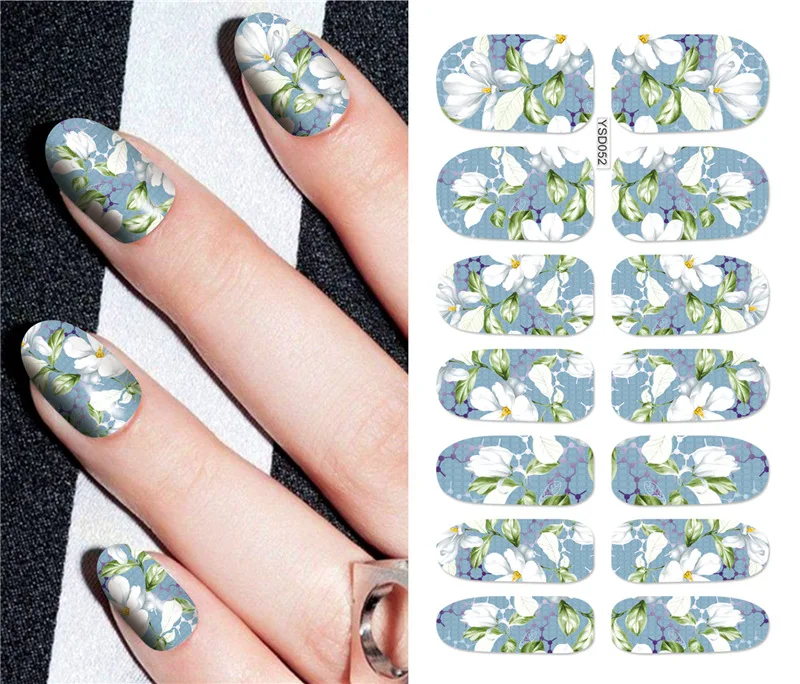 3D цветная наклейка для водяного переноса изображения на ноготь Креативные