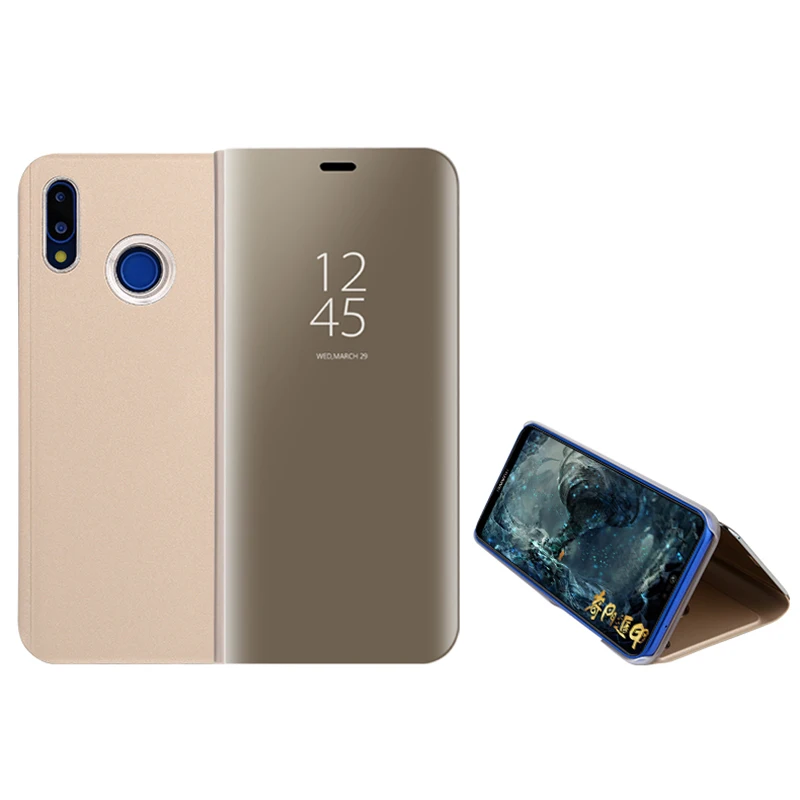Gold Роскошный флип-зеркальный чехол для телефона Huawei P10 Lite P 10 легкий прозрачный вид Передняя Задняя крышка чехол для Hawei mate 10 Lite Plus 10 Lite - Цвет: Gold