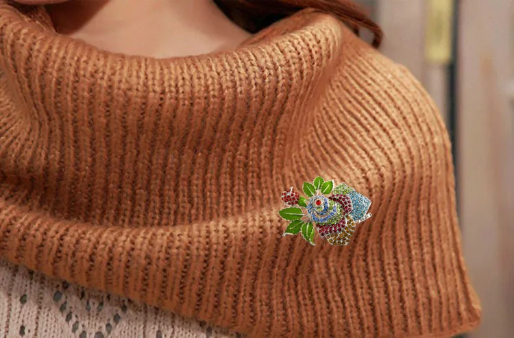 Эмалированные булавки и хрустальные стразы бижутерия аксессуары модная брошь в