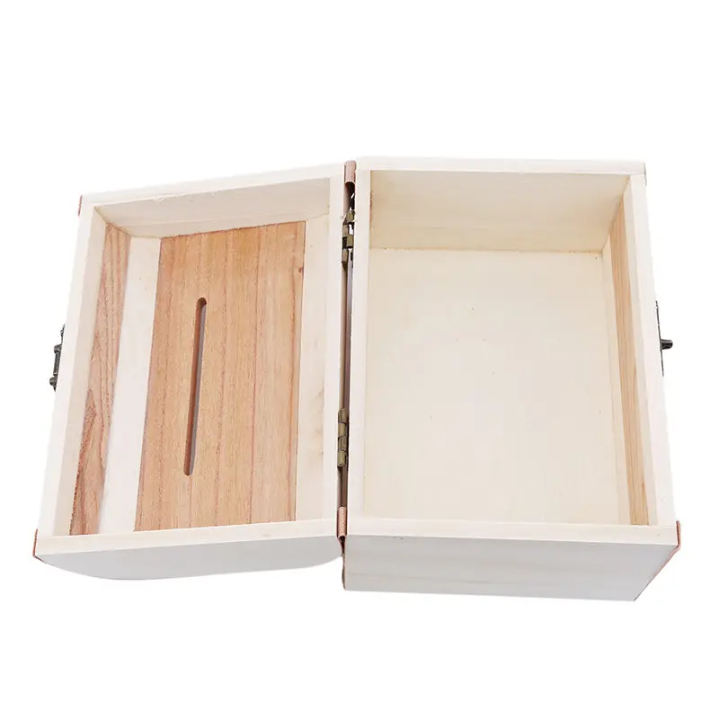 Креативный новый дизайн Деревянный Копилка сейф копилка экономия с замком