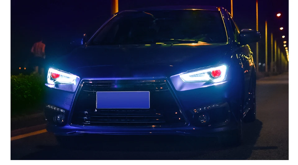 AcooSun для Mitsubishi Lancer EVO X 2008- Автомобильная фара в сборе светодиодный DRL сигнал поворота ксенон HID проектор Объектив Plug and Play