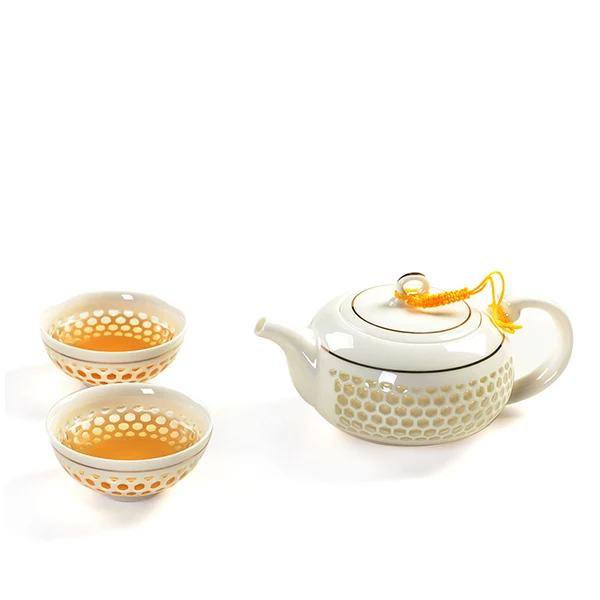 Китайский красный кунг-фу чайный сервиз Ультра-тонких изысканный teaset Костяного