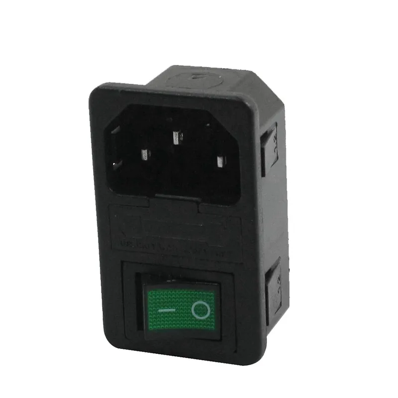AC 10A 250V IEC320 C14 Входной модульный Штепсель Neno лампа ВКЛ/ВЫКЛ переключатель плавкого