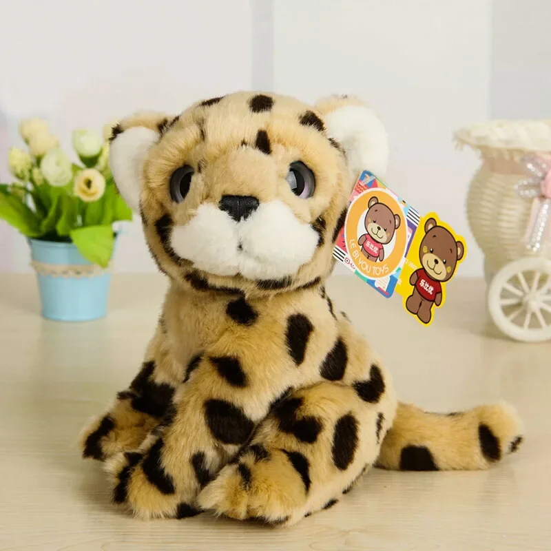 

Cute Big Eyes Leopard Stuffed Toy Lifelike Leopard Plush Toys Simulation Wild Animals Plush Toys Christmas Birthday Gifts