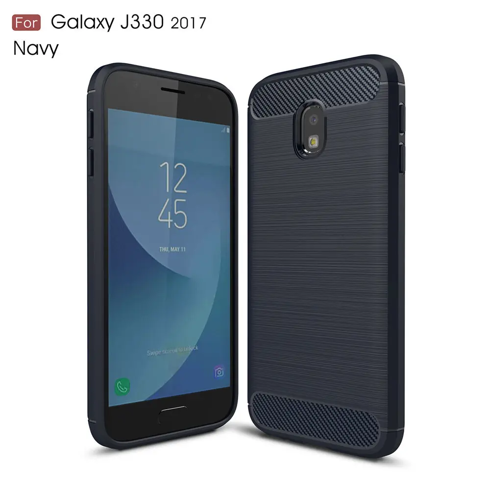 Чехол для Samsung Galaxy j330 2017 чехол из углеродного волокна телефона роскошный тонкий
