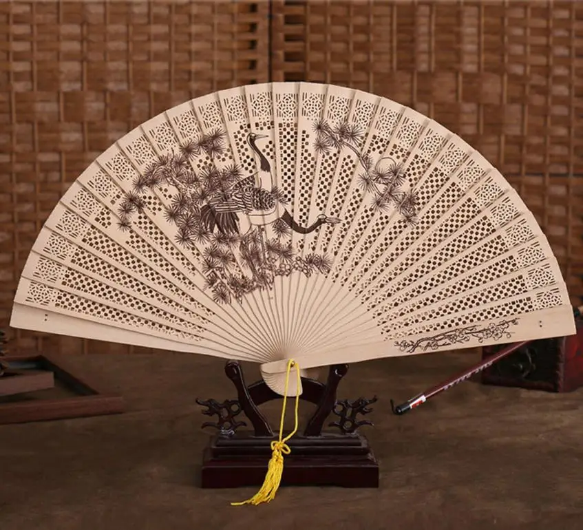 2018 гладкое открытие и закрытие Китайский традиционный полый вентилятор