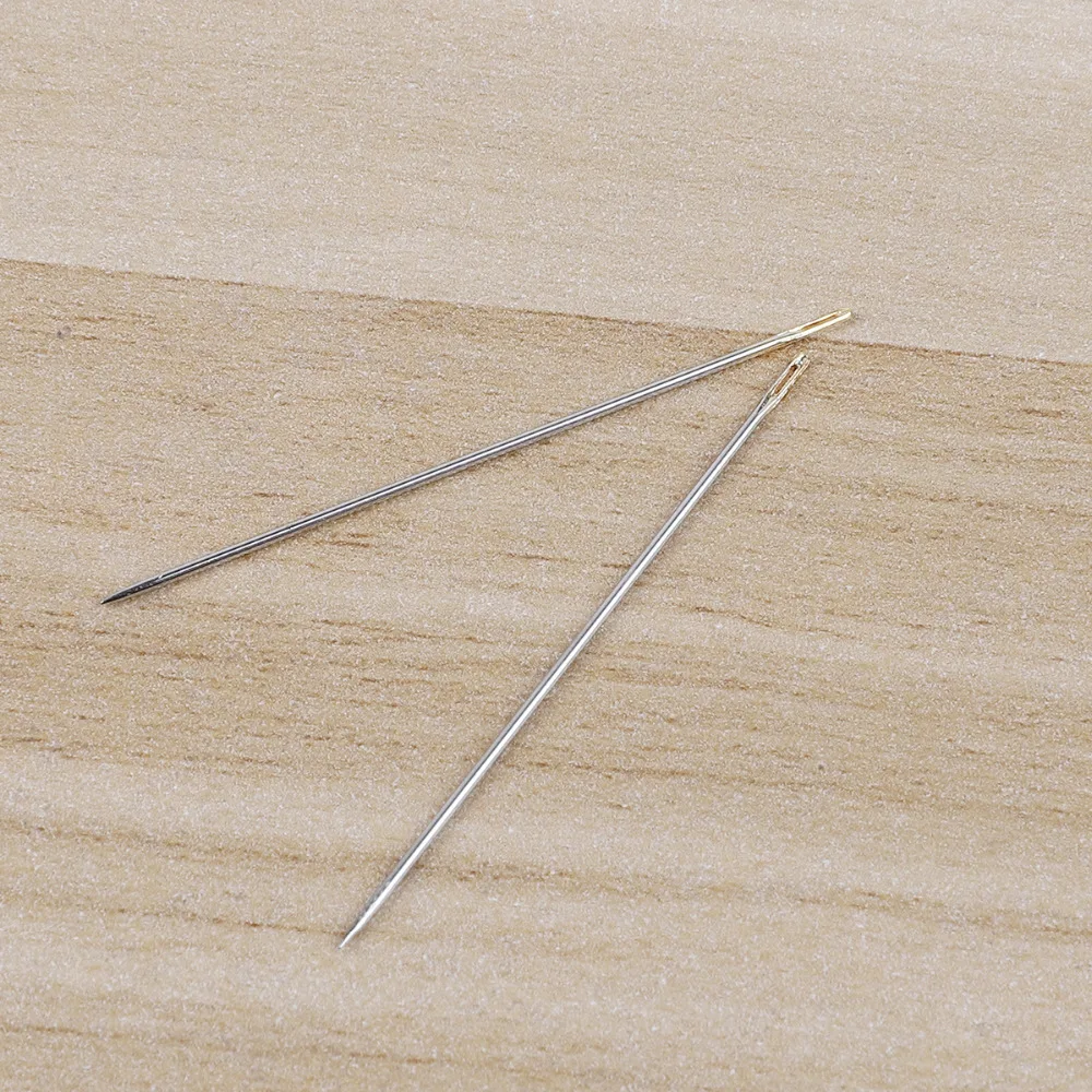 Высокое качество 16 шт./компл. золотые иглы для глаз большие кожаные ручные