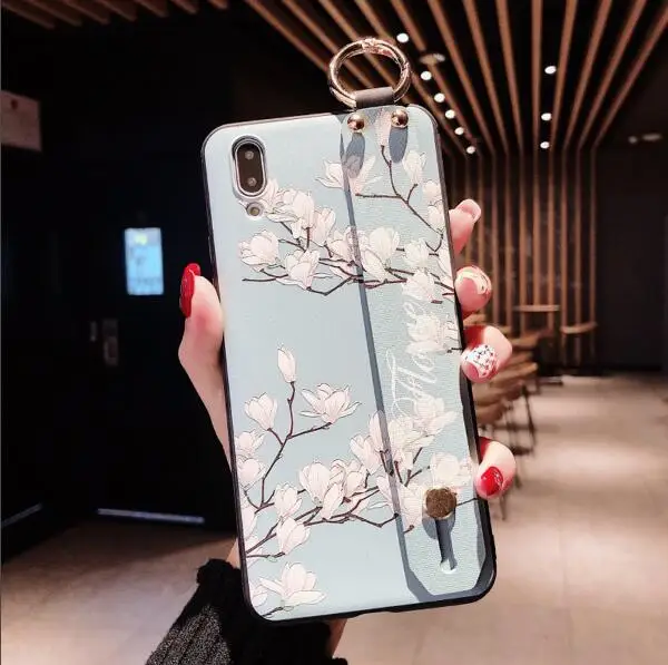 phone bag case Чехол из ТПУ для Xiaomi Redmi Note 7 5 6 iPad pro 4 K20 pro mi 9 8 A1 A2 A3 lite 9T CC9 чехол наручный браслет с цветами держатель плечевой ремень - Цвет: phone bag case