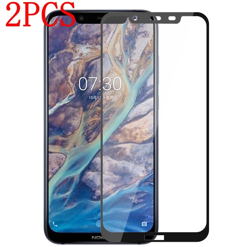 2 шт. полное клеевое закаленное стекло с полным покрытием для Nokia 8 1 защита экрана