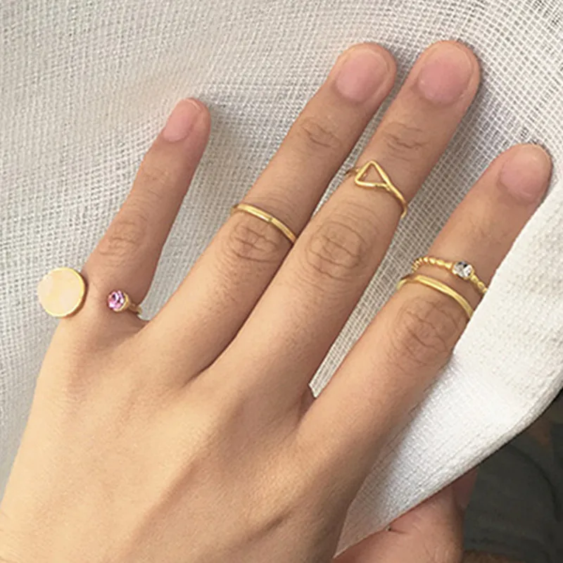 Япония и Южная Корея Уникальный дизайн Женский розовый кристаллический камень 5