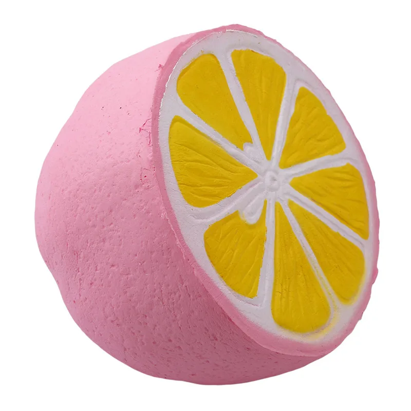 Детские мягкие игрушки Jumbo Kawaii новые лимоны милые фрукты медленно растут