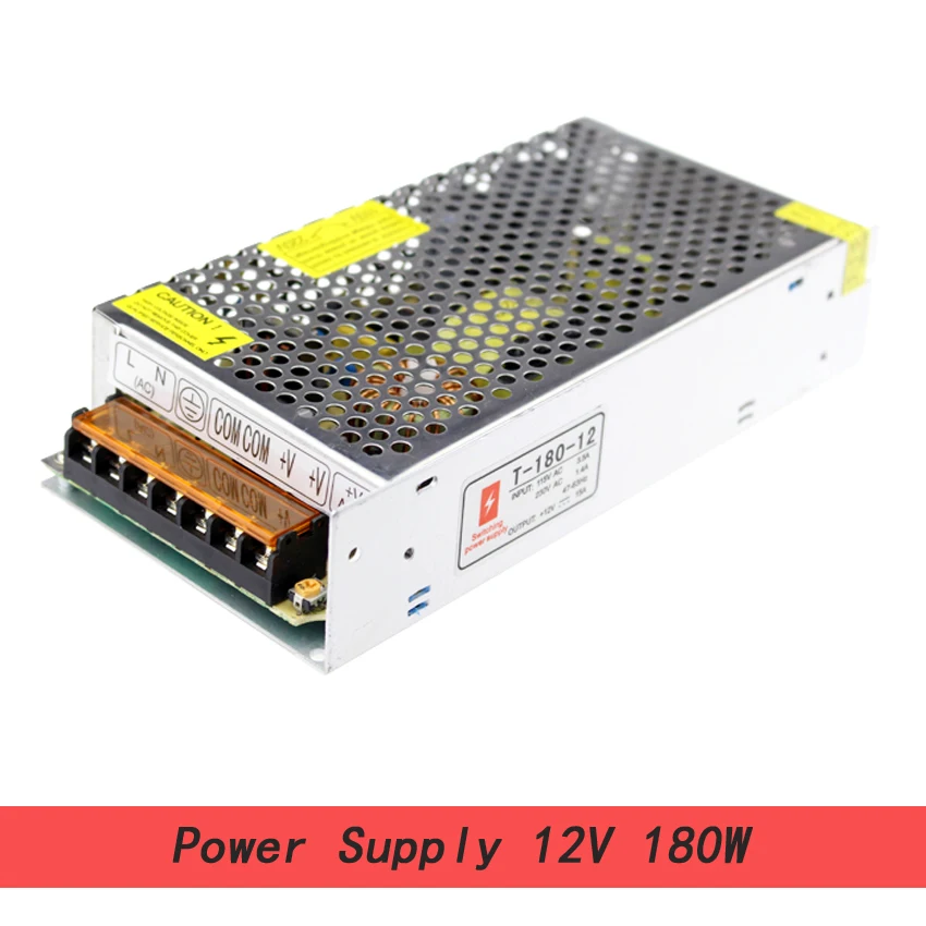 Led 12 в импульсный источник питания В 15a 180 Вт AC 220 до DC ac dc Fuente De Alimentacion