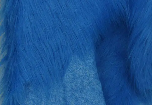 blue Искусственный мех Ткань, Имитация животных мех Ткань, Велюр ткань для пошива, ширина 1,6 м, по доступной цене для полметра - Цвет: blue