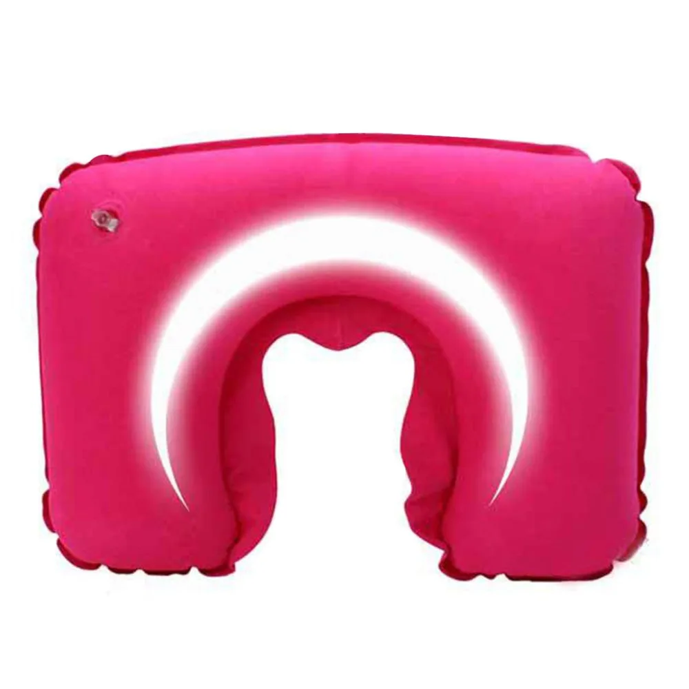 Надувная u образная подушка для отдыха на шее с чехлом ушей переносной дорожный