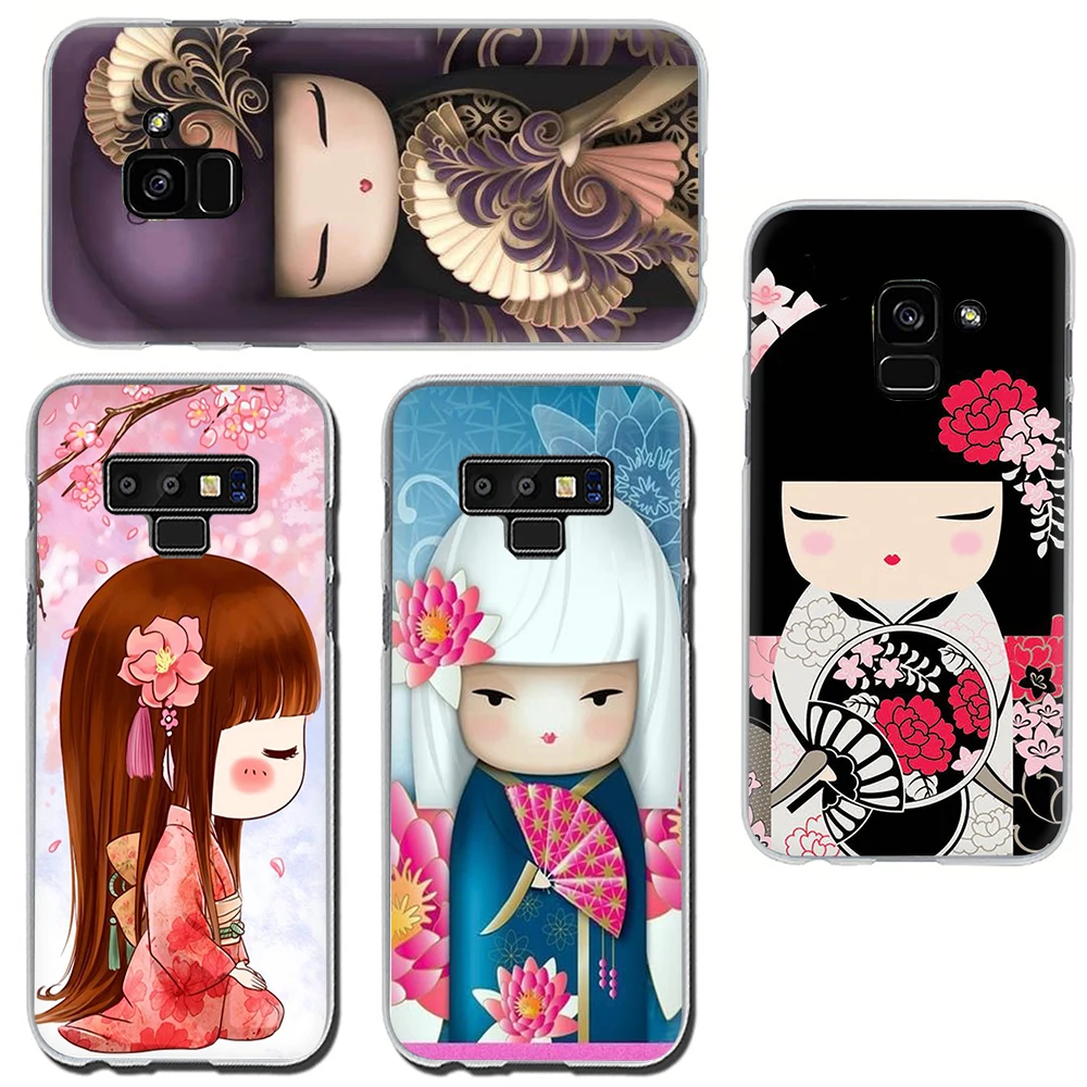 Kawaii японская кукла-кокеши жесткий чехол для телефона с рисунком в виде Samsung