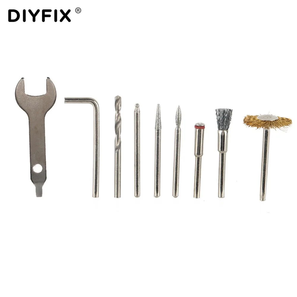 DIYFIX 40 в 1 Набор вращающихся инструментов, набор мини-сверл для 1/" хвостовика, шлифовка, полировка, резка, шлифовка, абразивный набор инструментов
