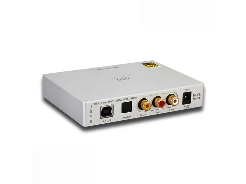 SMSL M8A ES9038Q2M XMOS DSD DAC HIFI EXQUIS оптический коаксиальный USB асинхронный 768 Гц/24 бит DSD512 ES9028