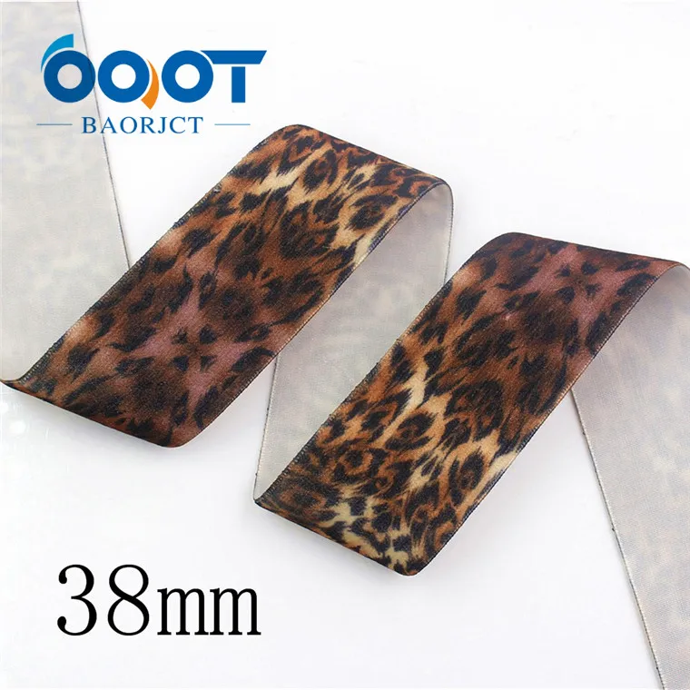 I-181109-201 OOOT BAORJCT I-181109-189 38 мм 5 ярдов с леопардовым принтом Флокирование Термотрансферная печать корсаж, Одежда DIY материалы ручной работы - Цвет: I-181109-201