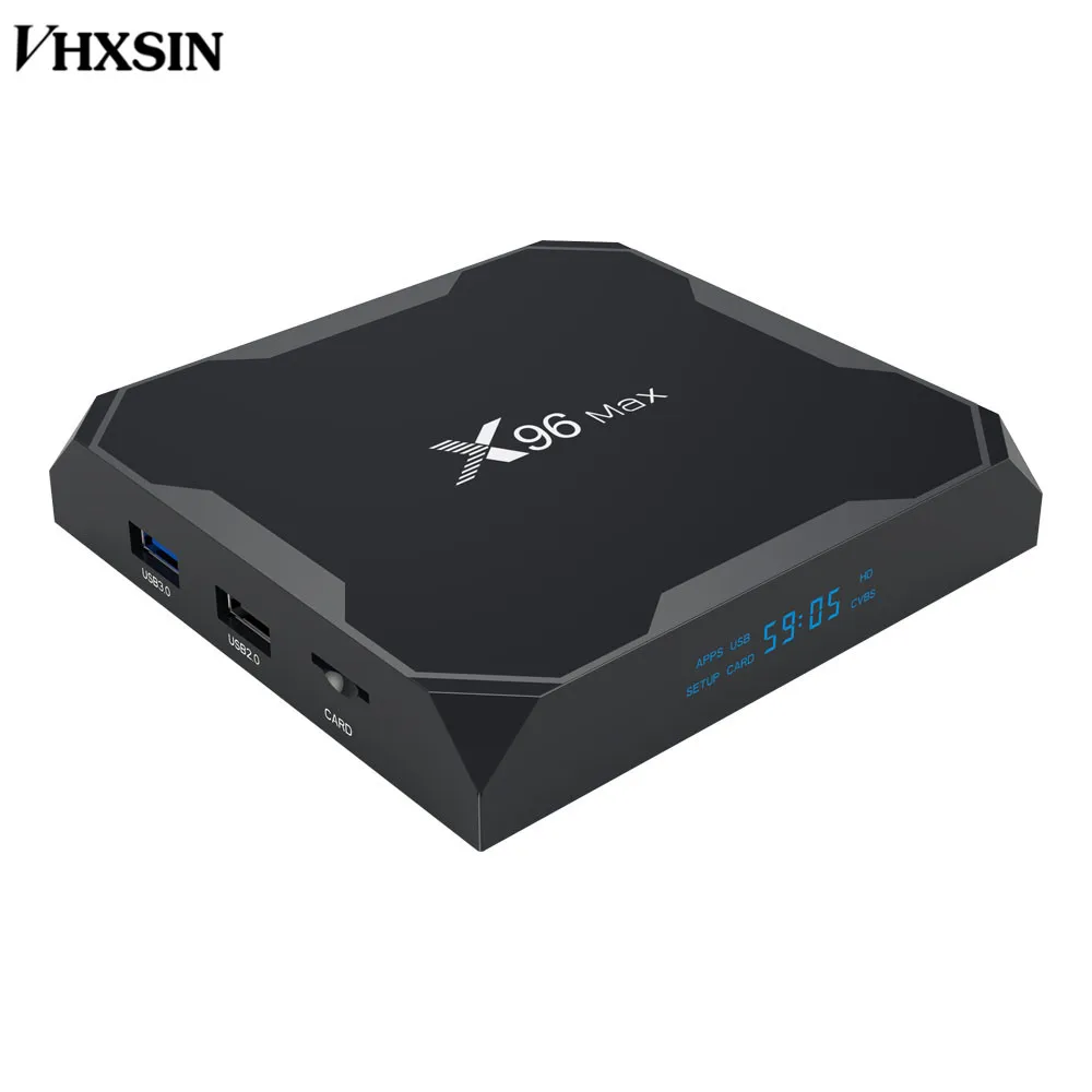 VHXSIN 50 шт./лот X96Max Android 8 1 Amlogic S905X2 LPDDR4 4G64G TV BOX Quad Core 2.4G5G | Электроника