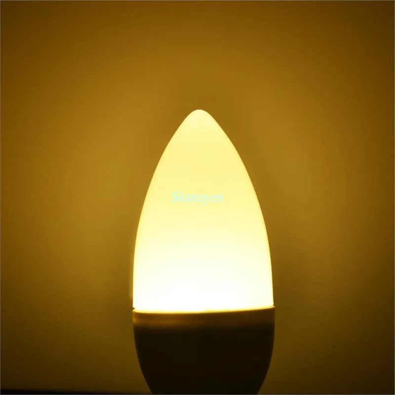 50 шт. E14 E27 SMD 2835 10 светодиодов 3 Вт 220 В светодиодная лампа в форме свечи 220В