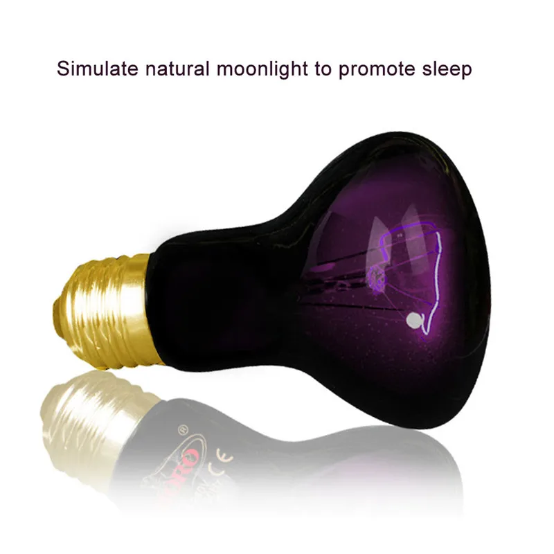 E27 лампа для ночного обогрева под рептилию сна с лунным светом теплая черепахи