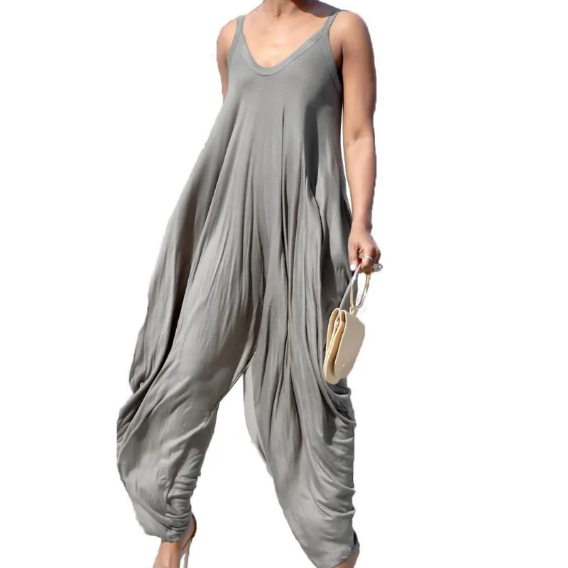 Женский комбинезон оверсайз Свободный Повседневный Комбинезон на бретелях