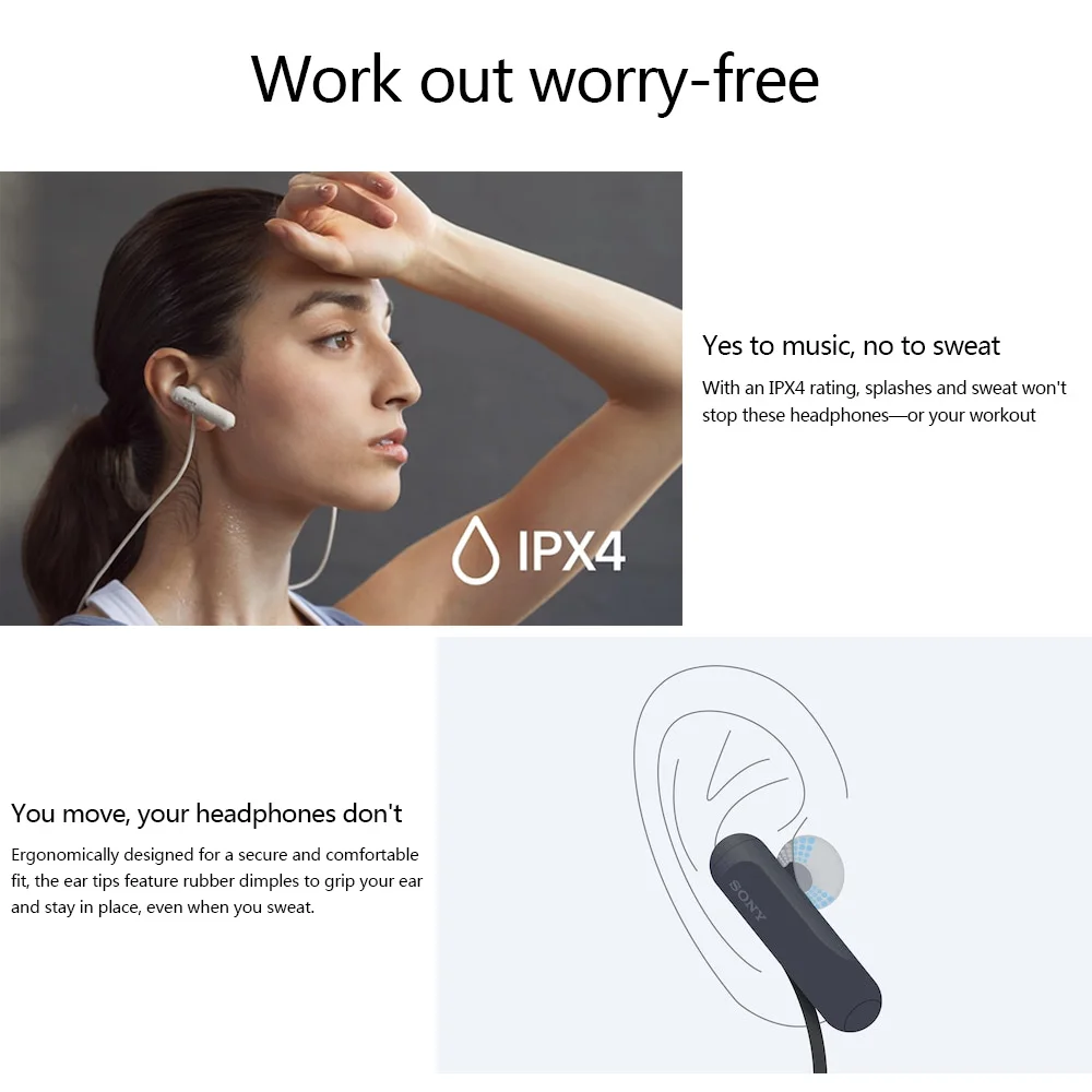 SONY WI-SP500 спортивные наушники беспроводные Bluetooth наушники NFC IPX4 влагозащищенная гарнитура с микрофоном