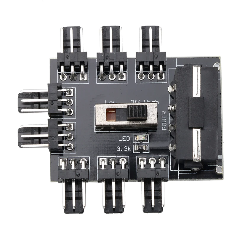 Kebidu черный ПК от 1 до 8 4Pin Molex охладитель охлаждающий разветвитель для кулера