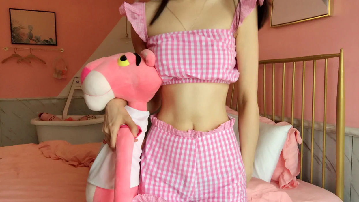Милый розовый сетчатый укороченный топ с завязками на спине и шорты, комплект в клетку, летняя одежда с ремешками, комплект из двух предметов