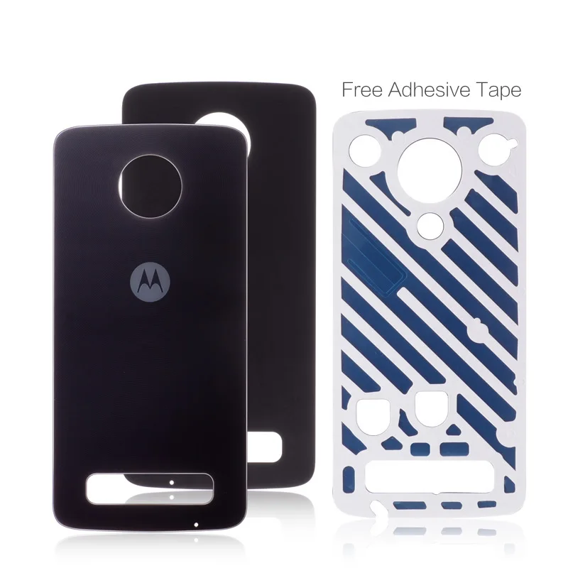 Задняя крышка для Motorola Moto Z Play XT1635 на батарею черный белый