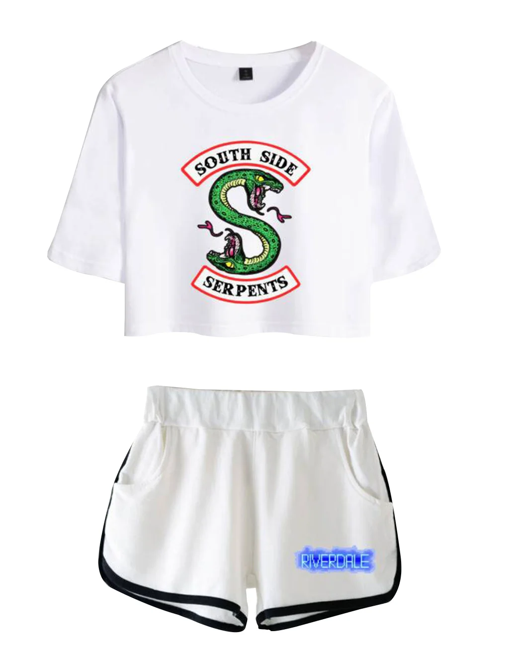 Летний костюм с короткими рукавами в европейском и американском стиле шортами
