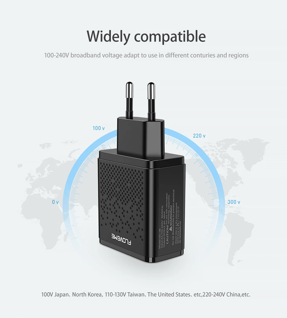 FLOVEME Dual Qi USB зарядное устройство для iPhone X 7 8 iPad 5 в 2.4A Быстрая зарядка настенное зарядное устройство для телефона Xiaomi mi9 huawei P20 Pro адаптер