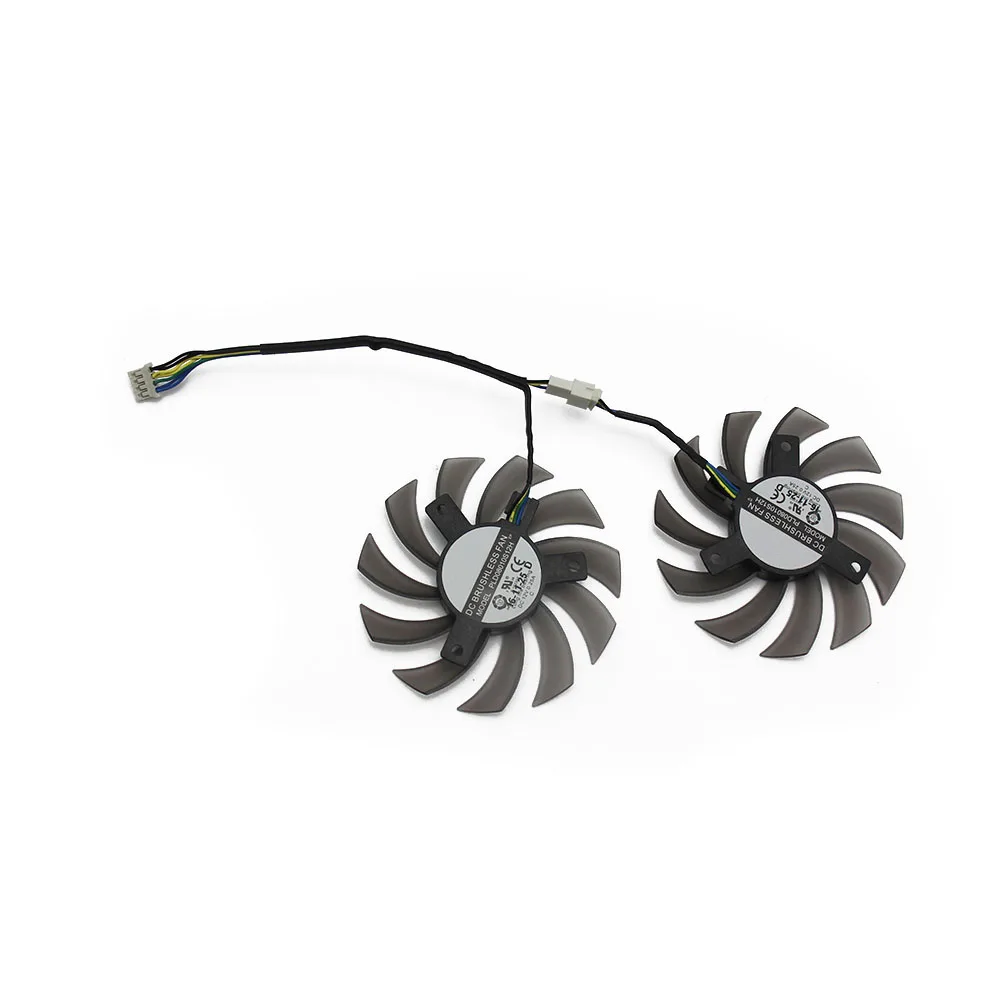 2 шт./лот кулер PLD08010S12H для ASUS MSI GTX 1050 TI Radeon Sapphire GTX1050 охлаждение видеокарты|Кулеры и