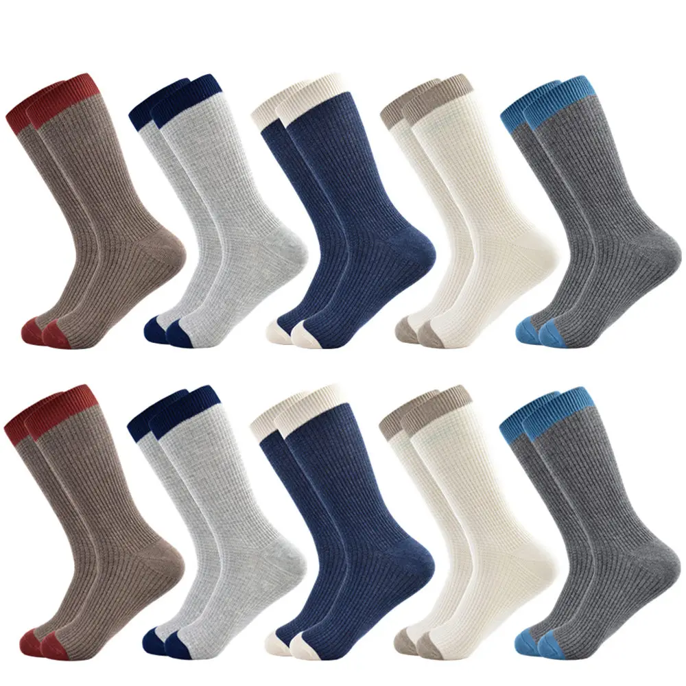 10 pairs of socks Мужские носки Харадзюку, стандартные классические носки, новые носки, деловые повседневные хлопковые подарки для мужчин - Color: 10 pairs of socks