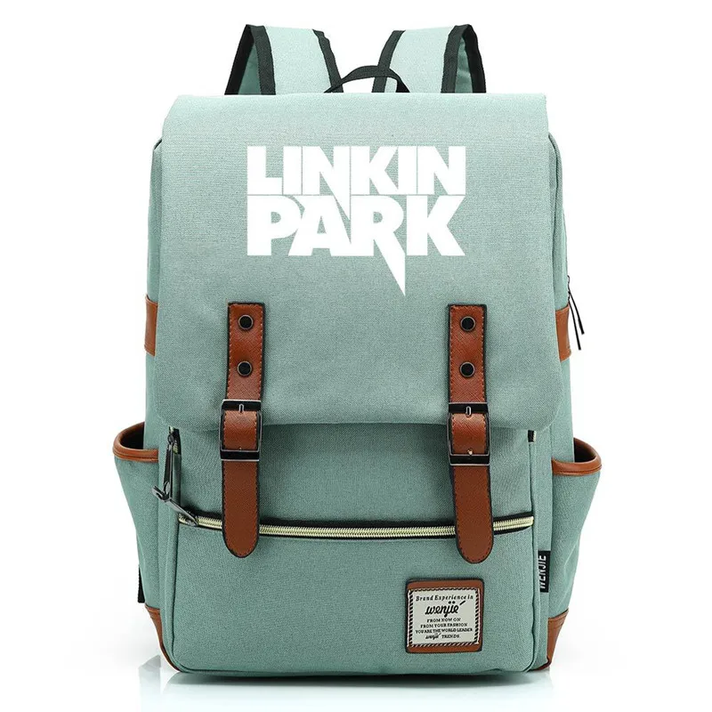 Style 7 14 16 дюймов Linkin Park Группа звезда школьная сумка Bookbag женский рюкзак Мужчины Мальчики Девочки ученики ноутбук сумка на ремне с пряжкой откидная крышка - Цвет: Style 7
