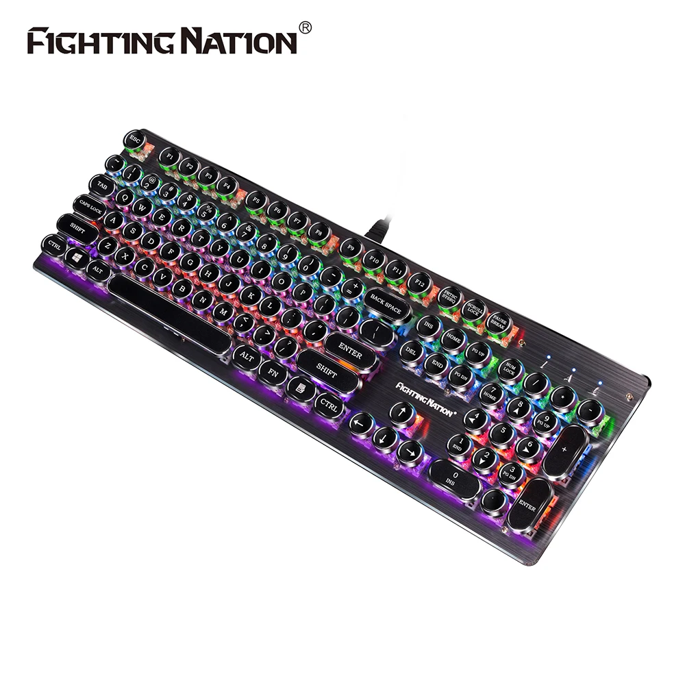 Механическая игровая подсветка клавиатуры круглая/квадратная кнопка синий