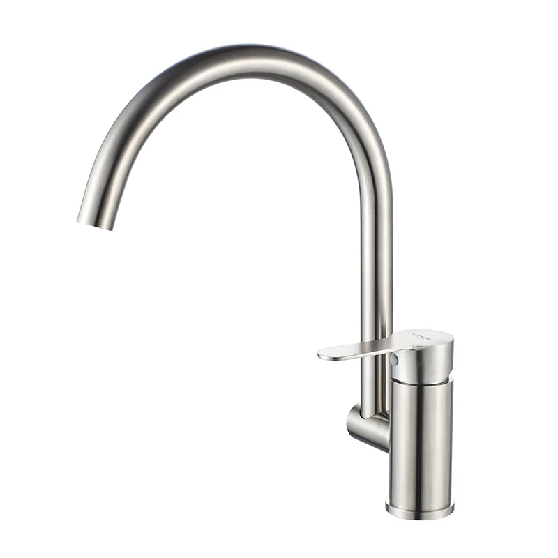 LEDEME Stainless Steel Kitchen Faucets Kitchen Mixer Brushed Single Holder Single Hole Faucet for Kitchen Sink Tap L74003 - Цвет: L74003