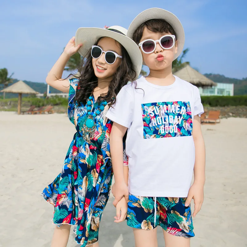 Платье для матери и дочери наряды родителей детей парная Одинаковая одежда