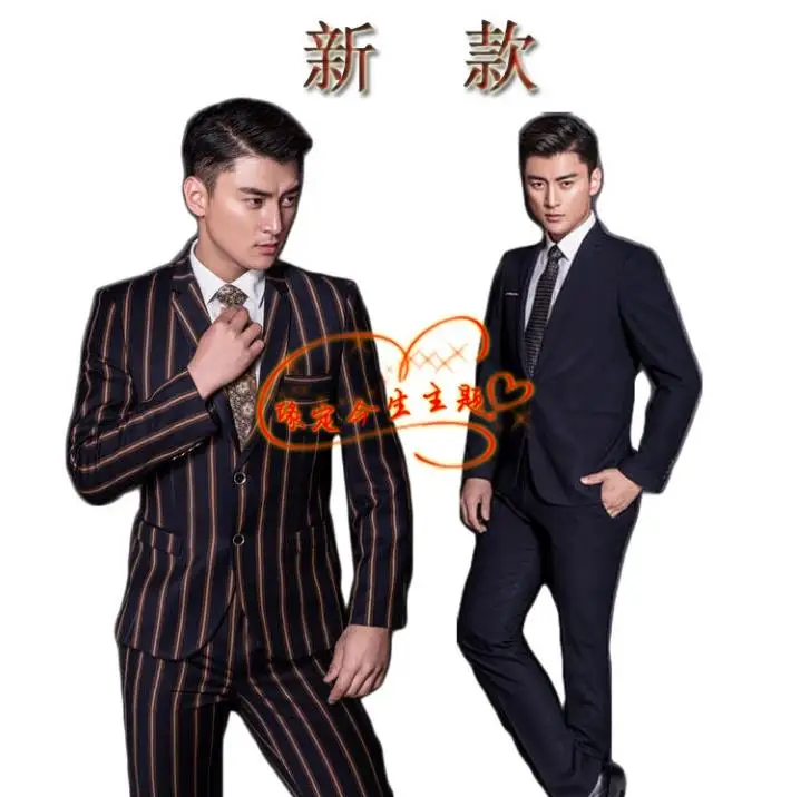 

Black blazer men formal dress latest coat pant designs suit men costume homme stripe fashion marriage wedding suits for men's