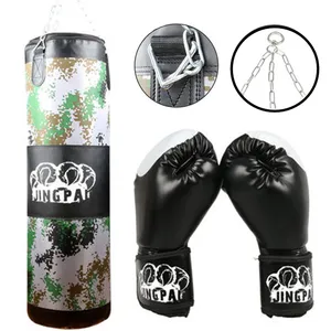 Дешевые холщовые тяжелые боксерские перчатки, мешок для песка для детей и взрослых, мешок для ММА, кикбоксинга, груша для бокса, боевой костюм, пустые мешки для ударов