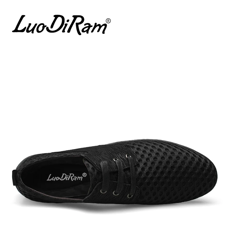LuoDiRam Fashion Breathable Mesh Men Casual Shoes Light Weight Black | Обувь