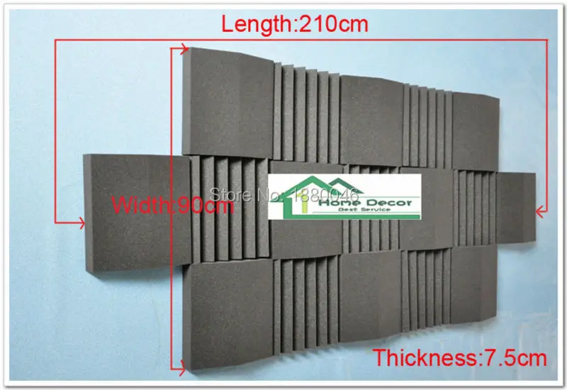 

Acoustic foam for HIFI home theater concert hall Wall Tiles Acoustical Studio Foam Absorbers17pcs/set 250*90*7.5cm acoustic foam