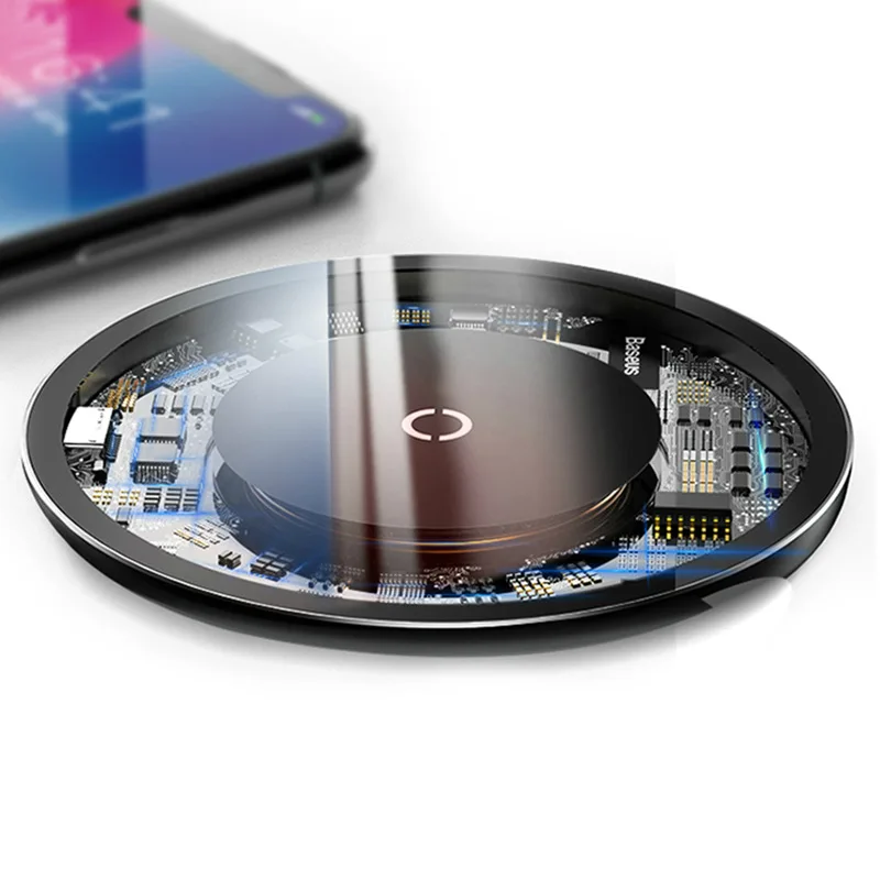 Qi Беспроводное зарядное устройство для iPhone 11 X S 8 samsung Galaxy S9 Быстрая зарядка мобильного телефона настольная Беспроводная зарядная док-станция - Тип штекера: Transparent