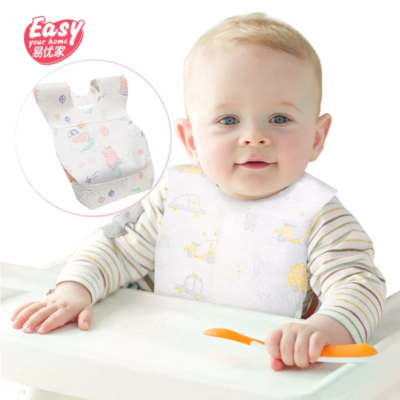 20 шт./партия одноразовые водонепроницаемые нетканые нагрудники для малышей