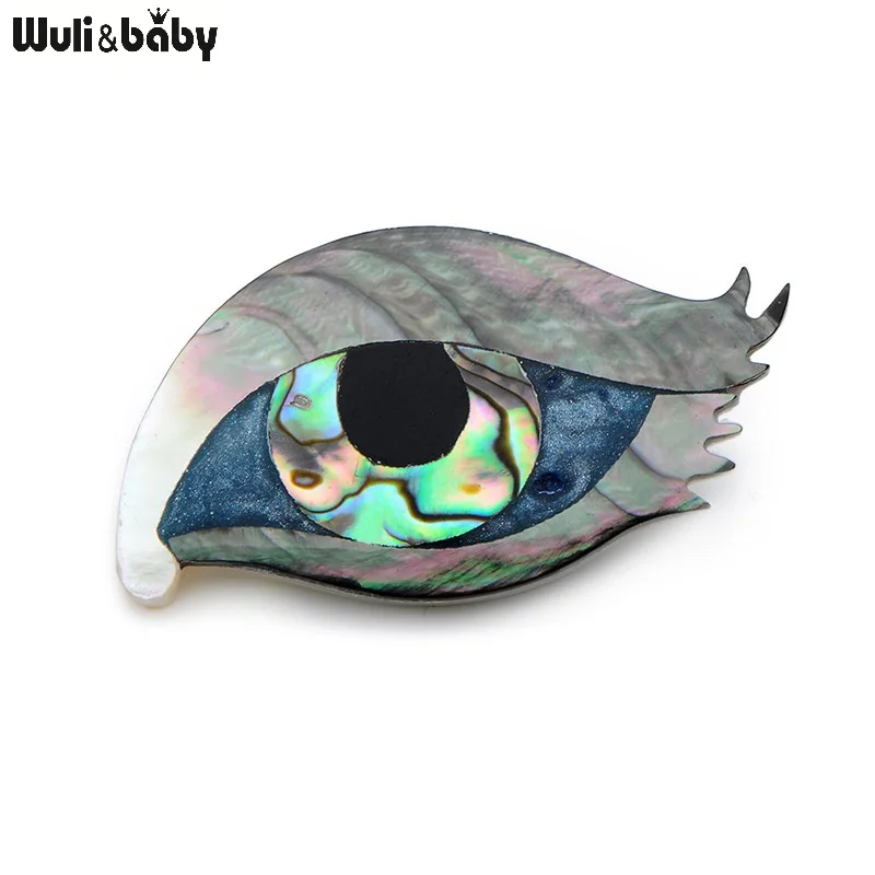 Классическая брошь Wuli&baby из натуральной ракушки в форме глаза свадебная подарок