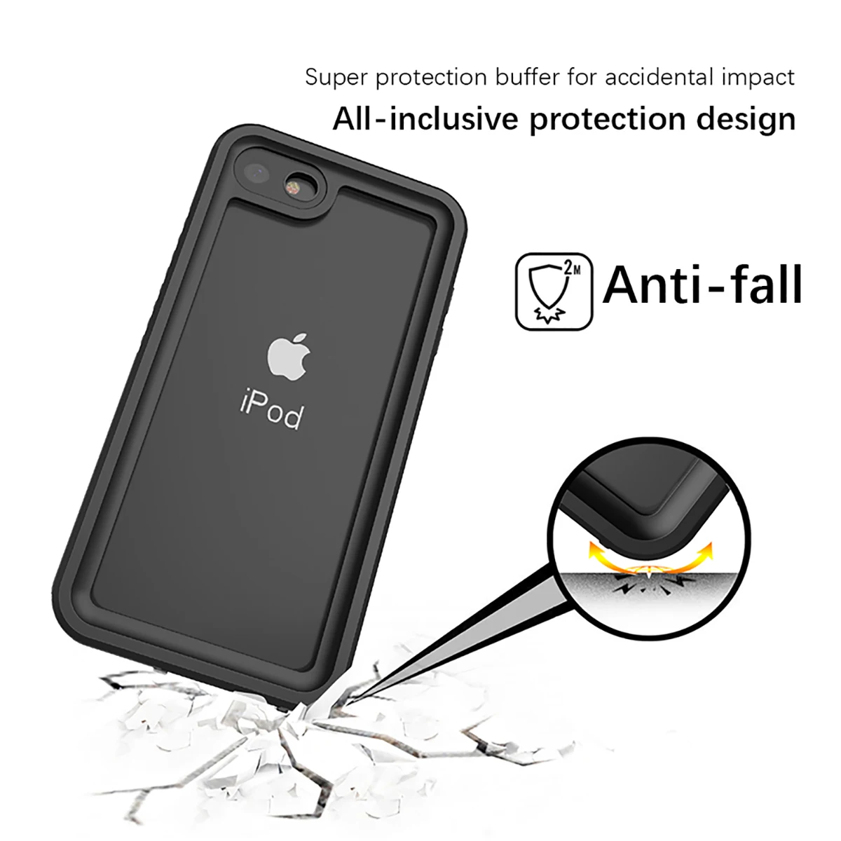 For Apple iPod Touch 7 IP68 Waterproof Case 360 Degree Protection Dropproof Shockproof Diving Shell for 5 6 Underwater | Мобильные