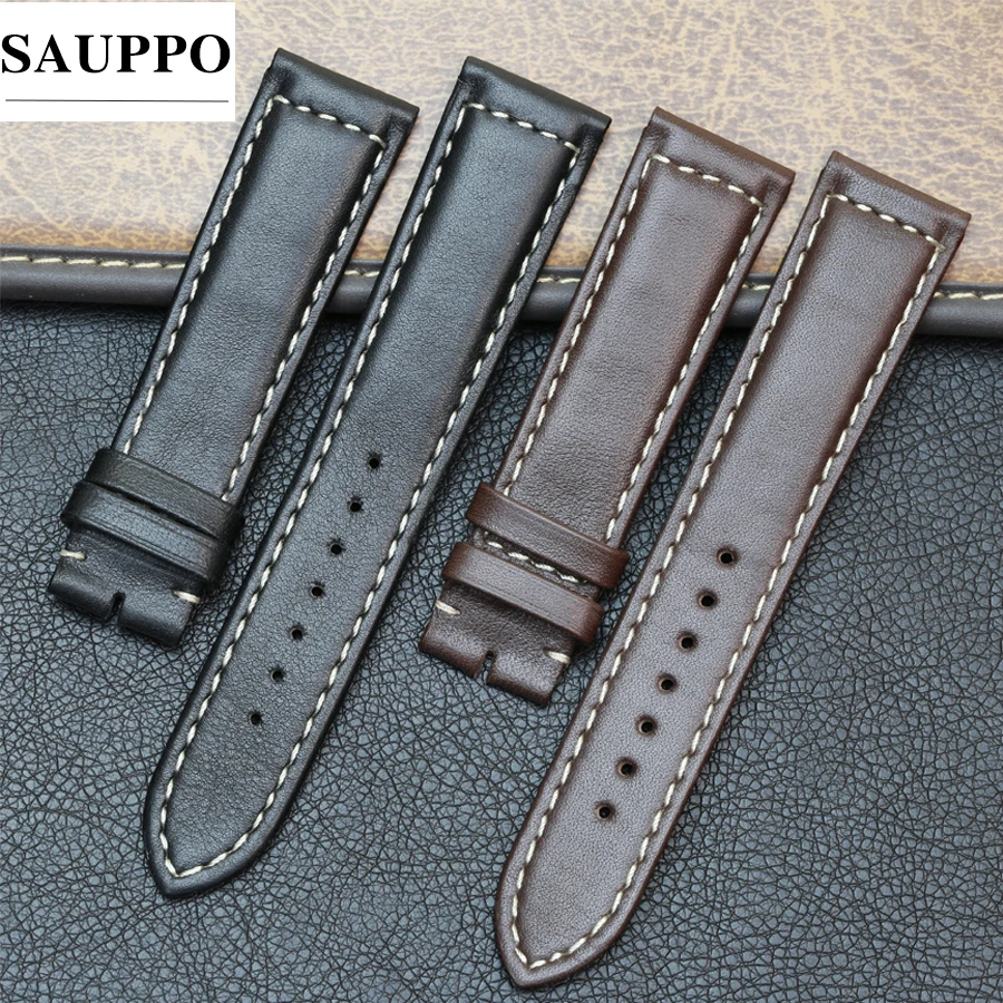 Сменный ремешок для часов SAUPPO из натуральной телячьей кожи изысканный швейный