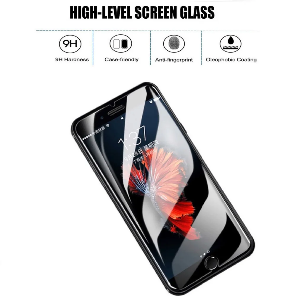 9H закаленное стекло для iphone 5 5s 5c SE 6 6s plus 7 Защита экрана iPhone 8 Plus X защитная пленка
